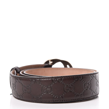 Gucci Guccissima Signature Interlocking G 40mm Belt 95 38 Chocolate 3 of 7