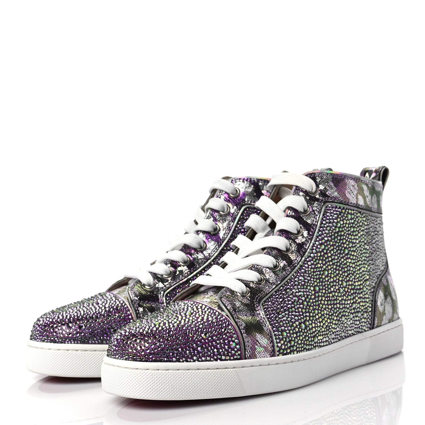 Veau Velours Strass Womens Louis Flat Sneakers 39 Renaissance