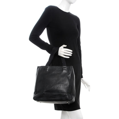 Prada Soft Calf Shopping Tote Black 2 of 13