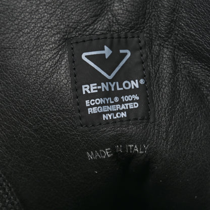 Prada Spazzolato Re-Nylon Metal Triangle Logo Mens Combat Boots 9 Black 7 of 9