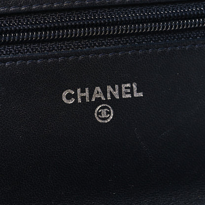 Chanel Lambskin Quilted Wallet On Chain WOC Navy Blue 7 of 11