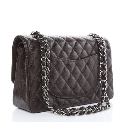 Chanel Caviar Quilted Medium Double Flap Brown 3 of 13