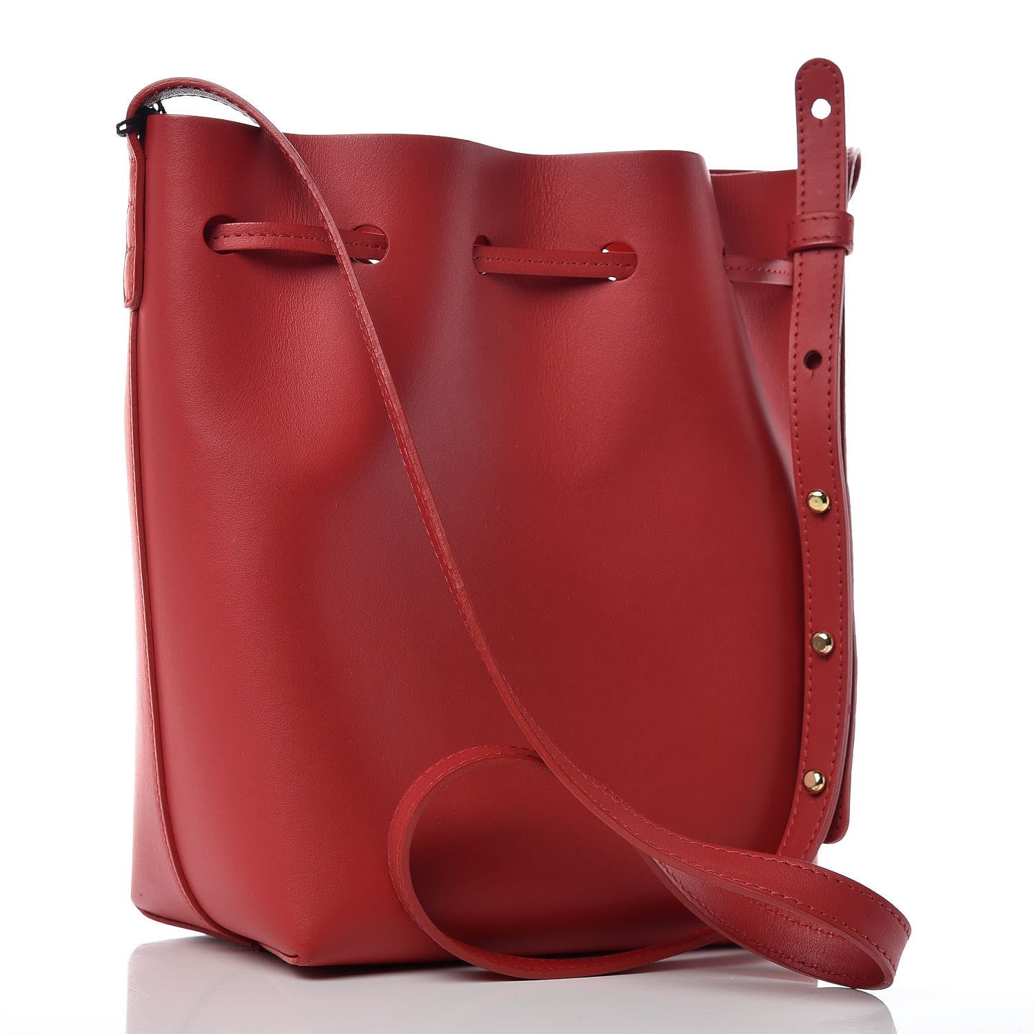 Mansur Gavriel Calfskin Mini Bucket Bag Flamma 3 of 10