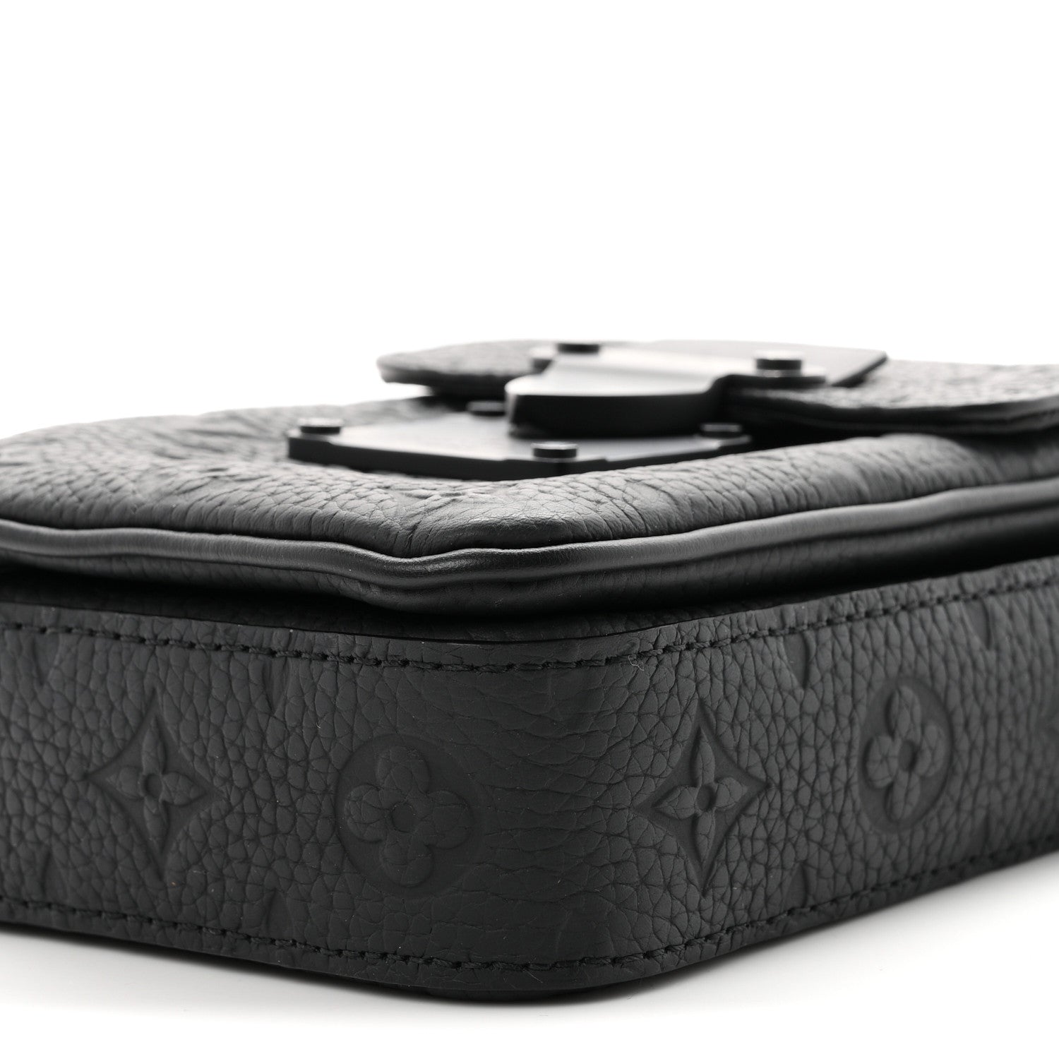 Louis Vuitton Taurillon Monogram S Lock Wearable Wallet Black 8 of 8