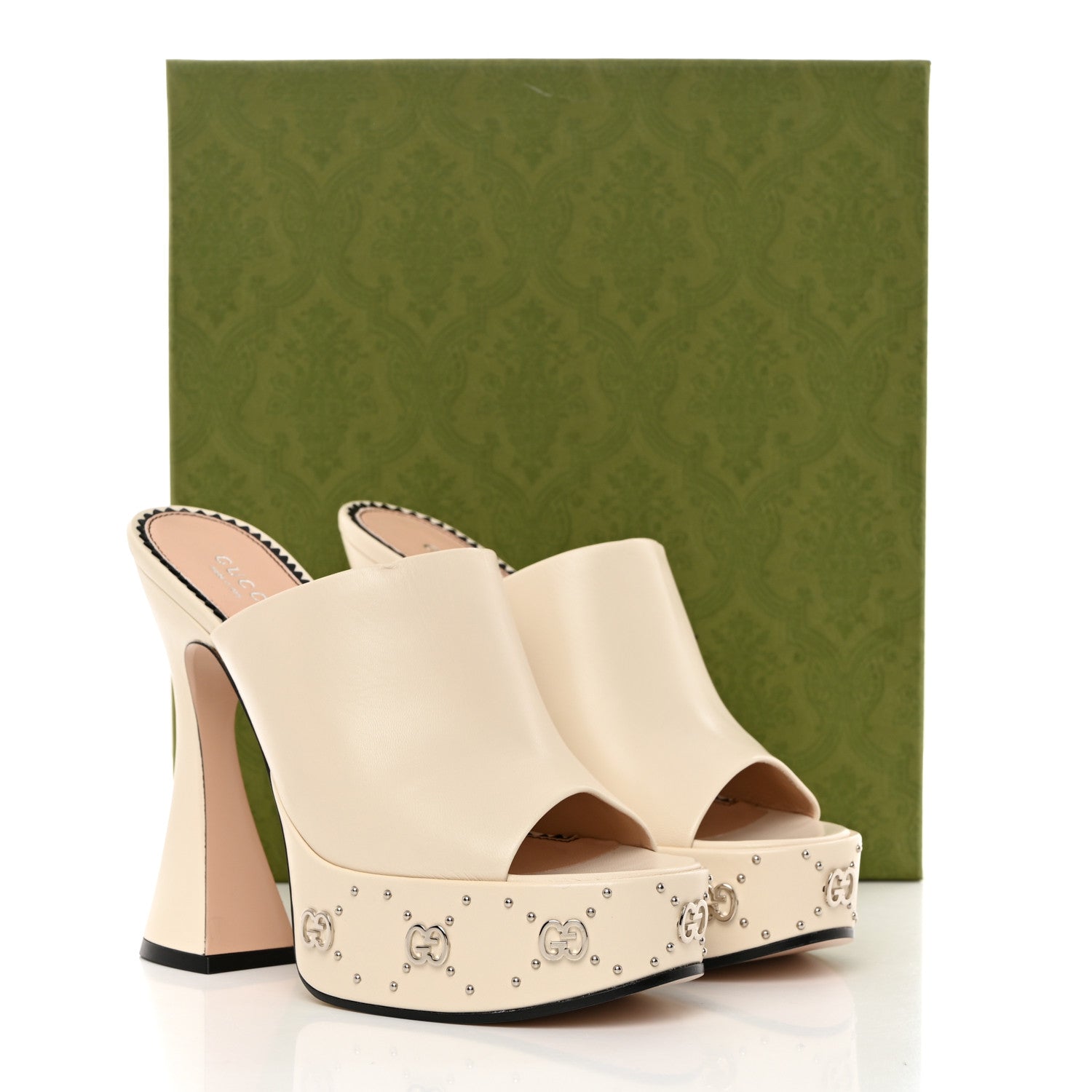 Gucci Malaga Kid Janaya 150mm Platform Sandals 38.5 Mystic White 9 of 9