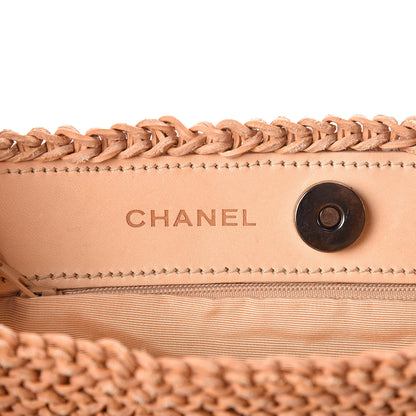 Chanel Calfskin Woven Crossbody Bag Brown 7 of 11