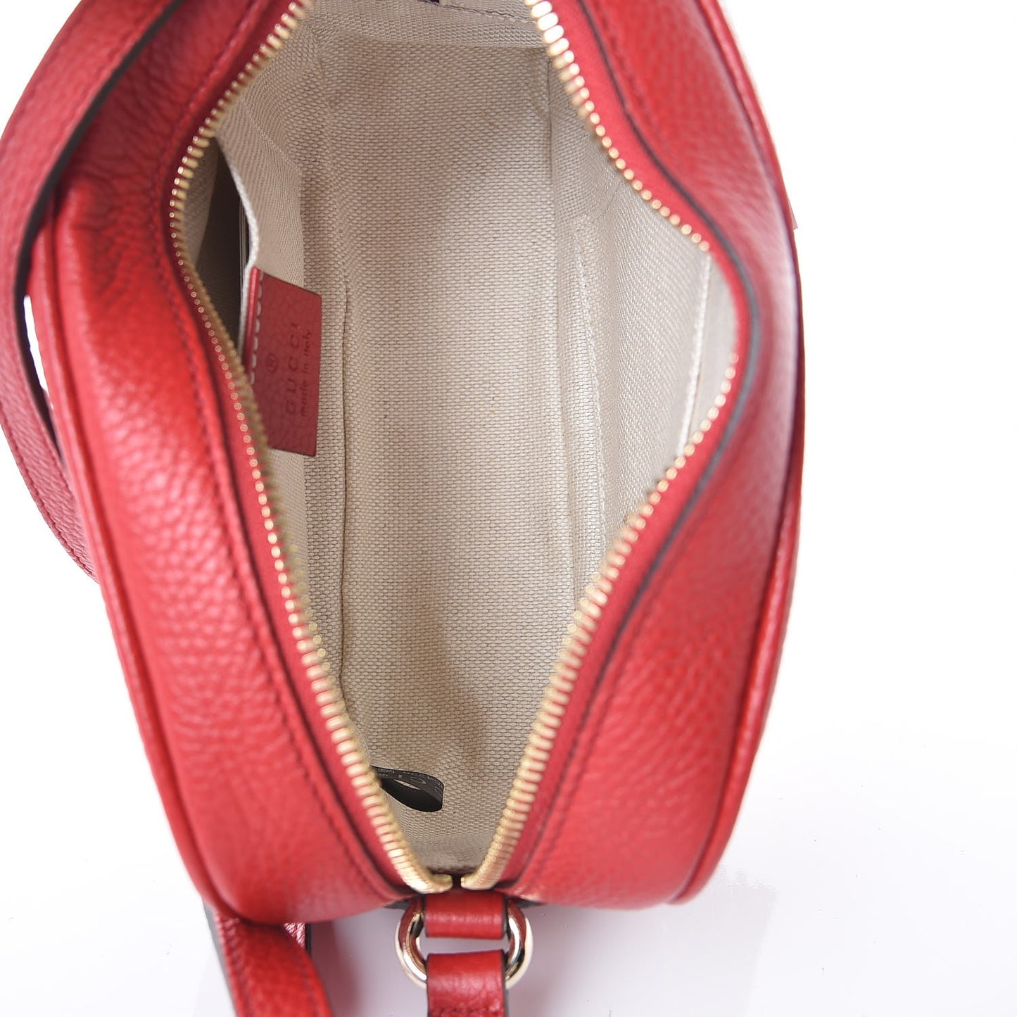 Pebbled Calfskin Small Soho Disco Bag Tabasco Red