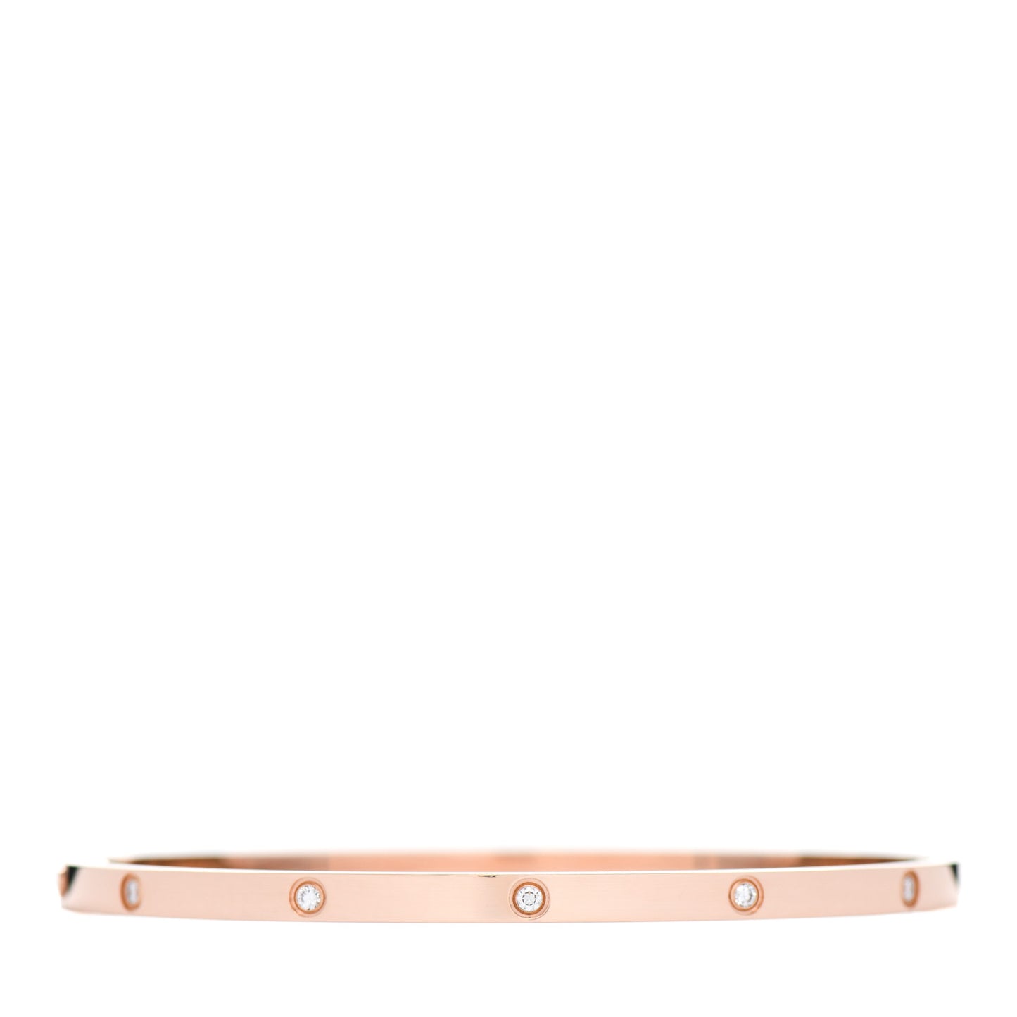 18K Pink Gold 10 Diamond Small LOVE Bracelet 19