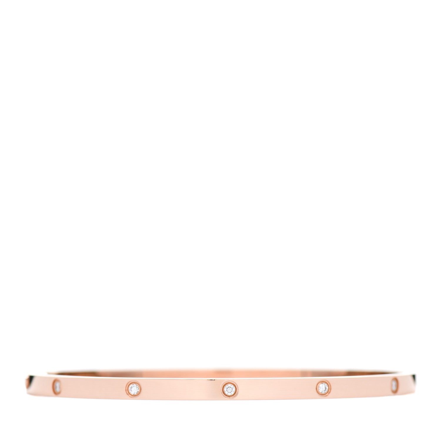 Cartier 18K Pink Gold 10 Diamond Small LOVE Bracelet 19 2 of 4