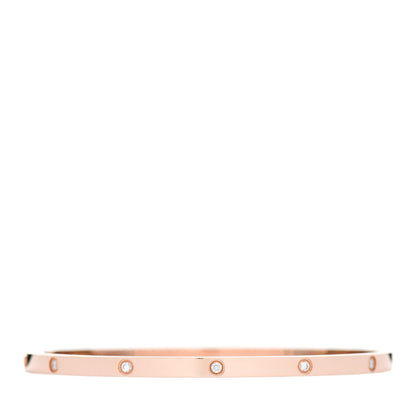 Cartier 18K Pink Gold 10 Diamond Small LOVE Bracelet 19 2 of 4