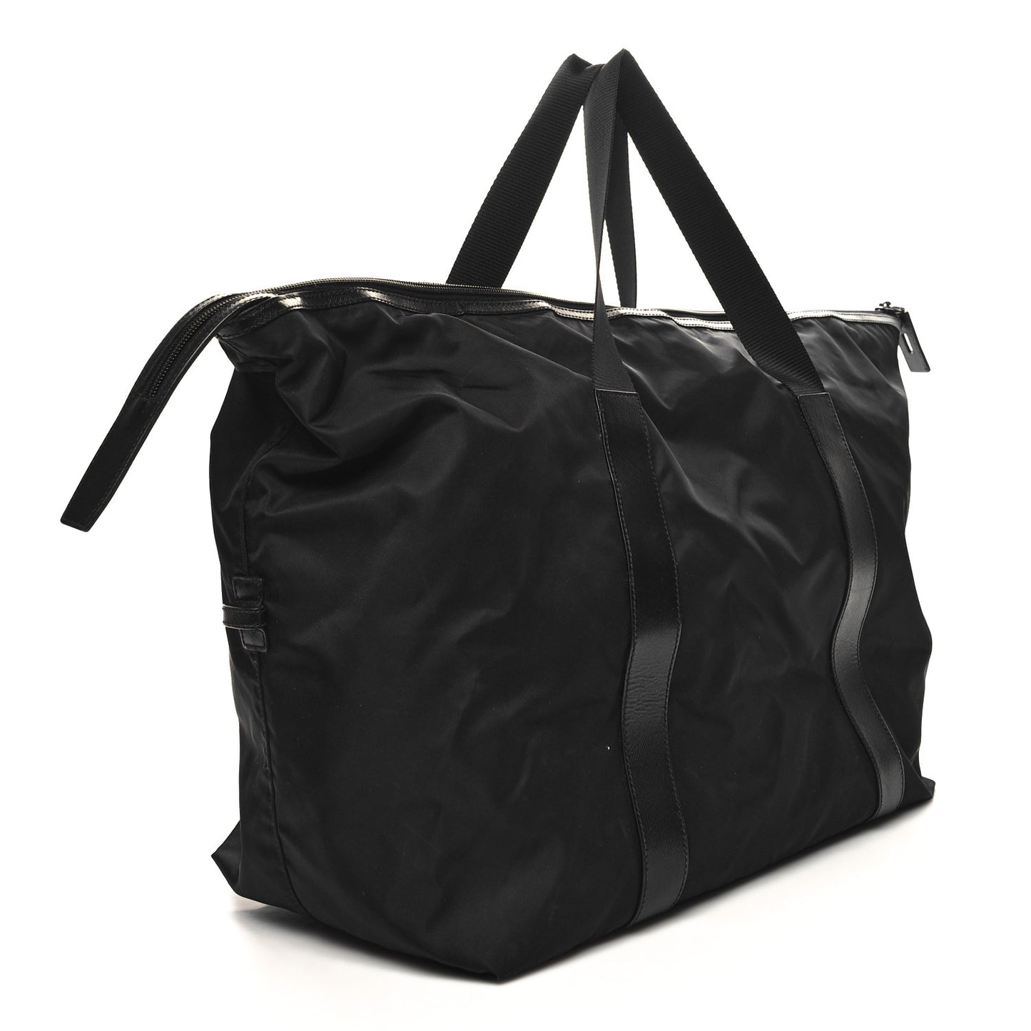 Tessuto Nylon Saffiano Carry On Travel Bag Black