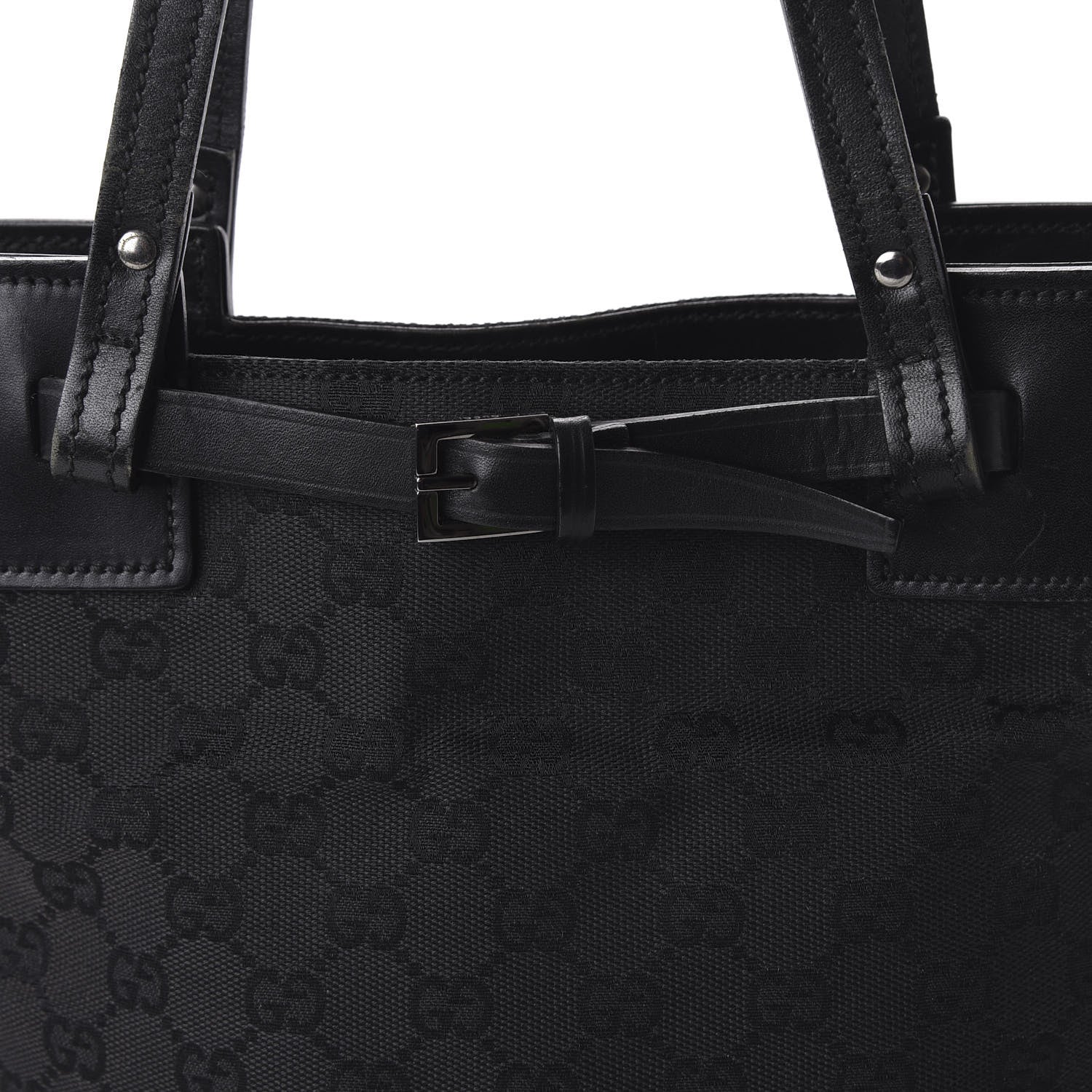 Gucci Monogram Small Bucket Tote Black 10 of 11