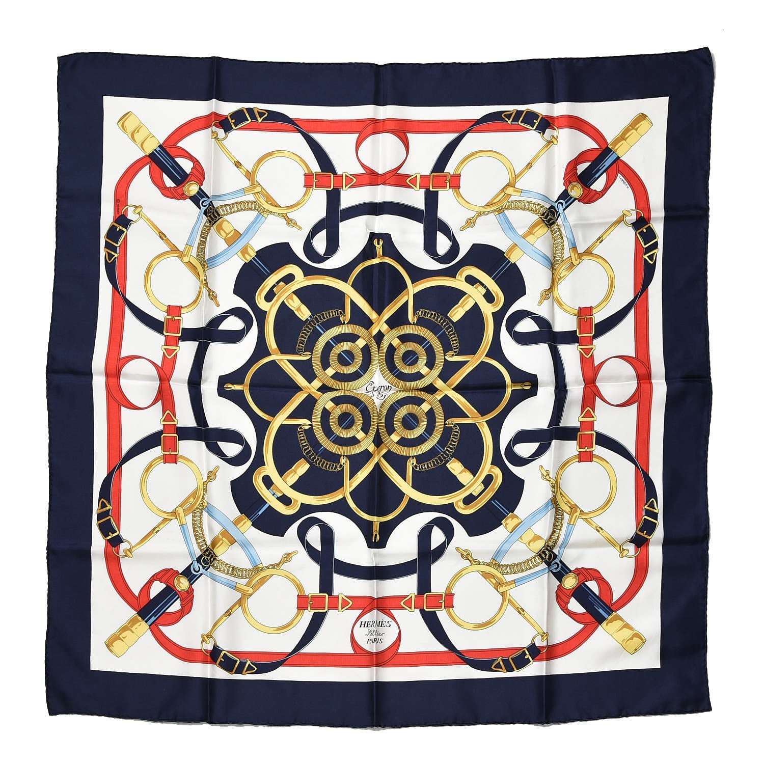 Hermes Silk Eperon D'Or Scarf 90 1 of 5