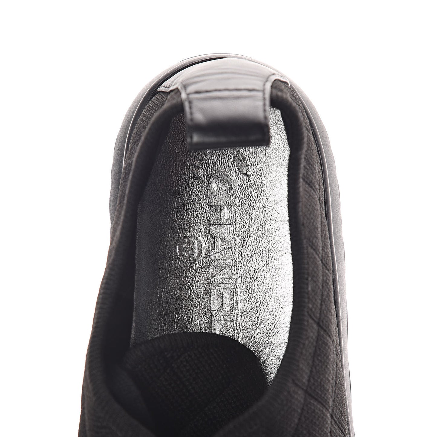Canvas Quilted Cap Toe Sneakers 39 Black