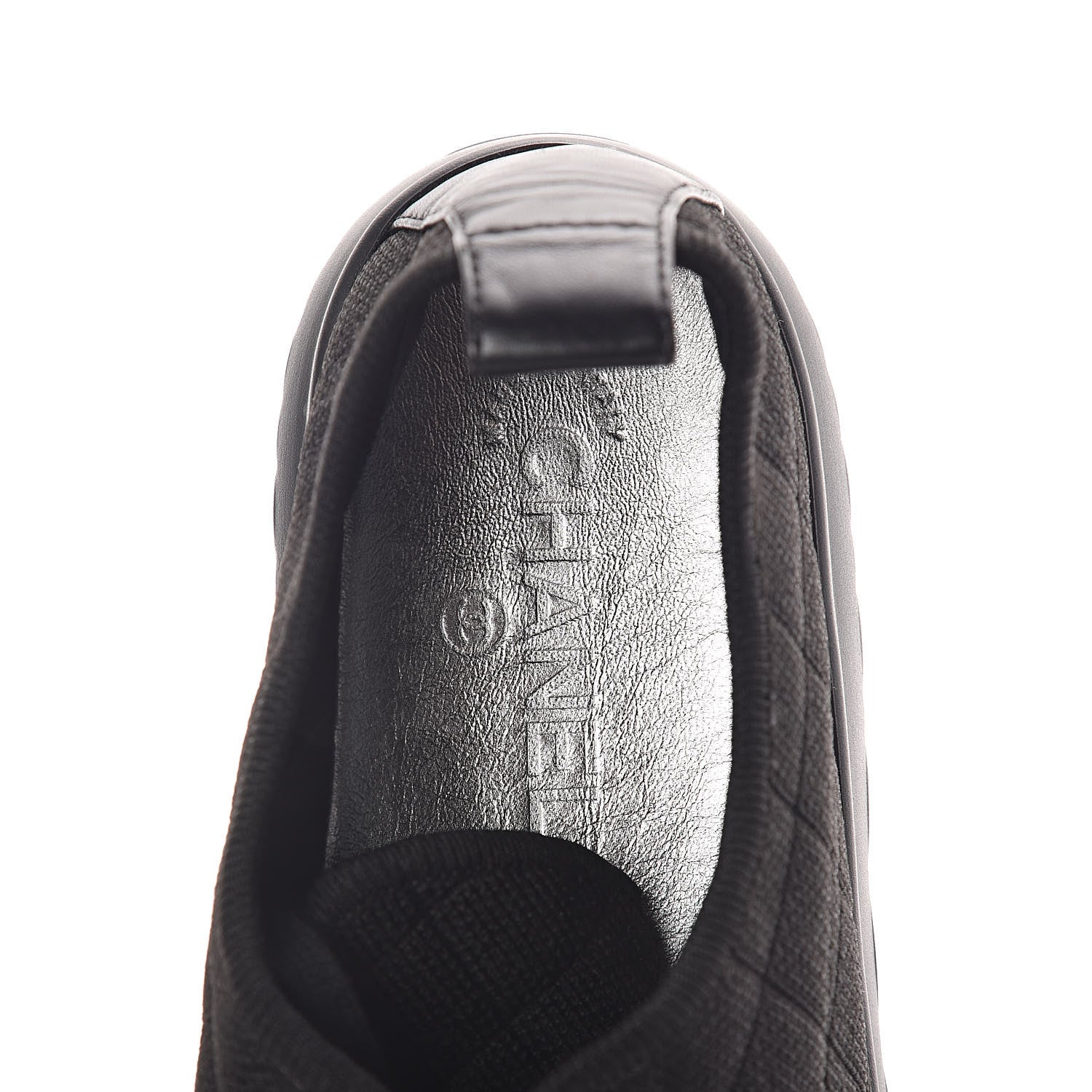 Chanel Canvas Quilted Cap Toe Sneakers 39 Black 5 of 8
