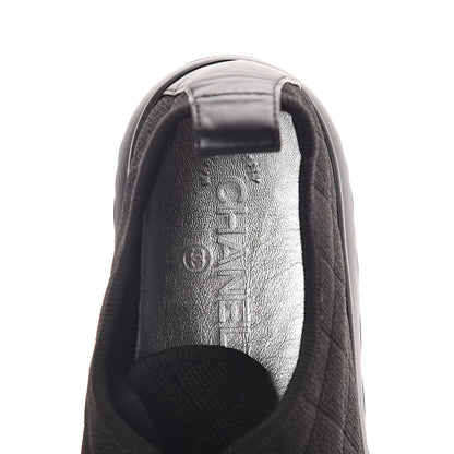 Chanel Canvas Quilted Cap Toe Sneakers 39 Black 5 of 8