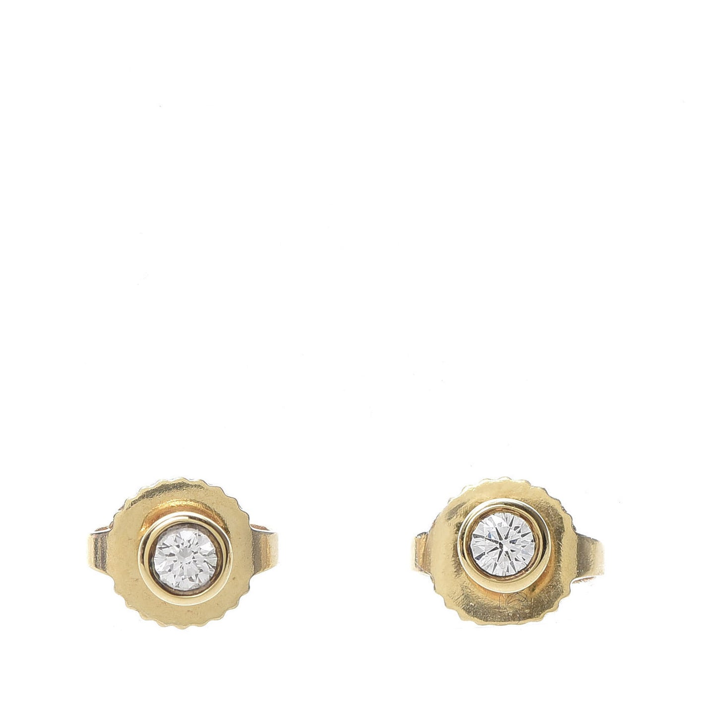 18K Yellow Gold Diamond .10ctw Elsa Peretti Diamonds By The Yard Earrings