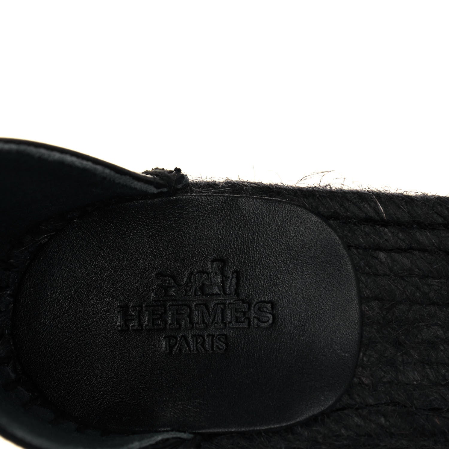 Hermes Calfskin Tipoli Espadrille Wedges 35 Black 7 of 8
