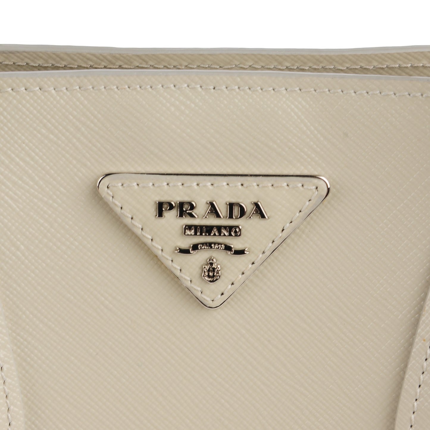 Saffiano Vernice Crystal Studded Tote Talco