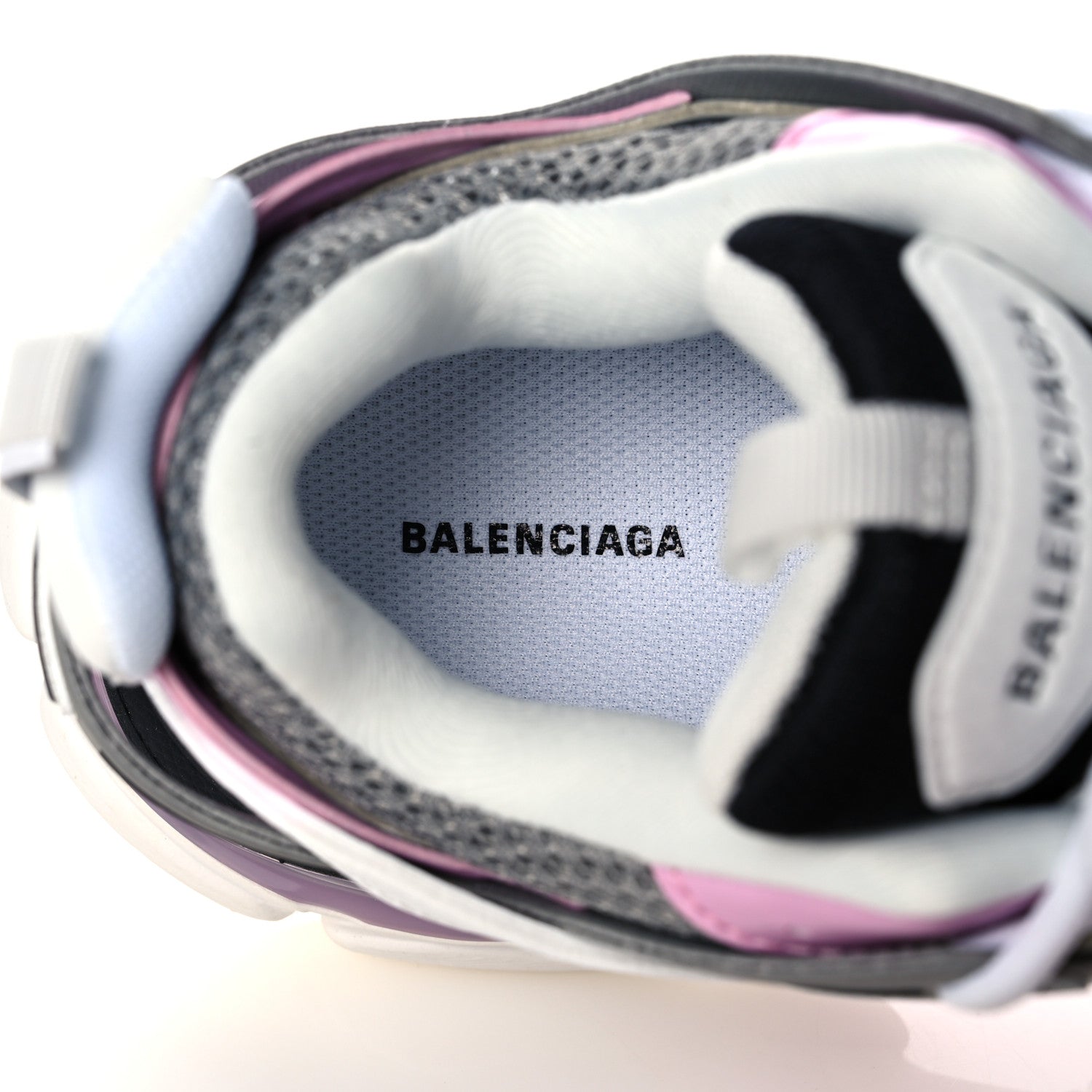 Balenciaga Mesh Rubber Bi-Color Womens Track Sneakers 38 White Pink Grey 7 of 8