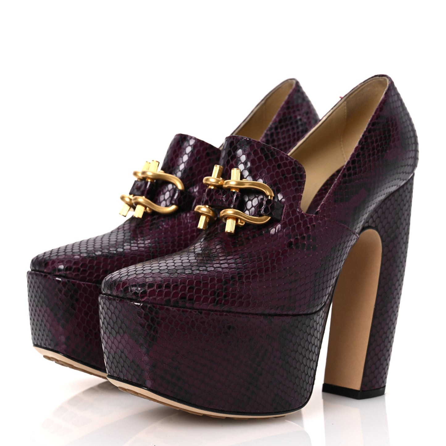 Snakeskin Mostra Pumps 38 Burgundy