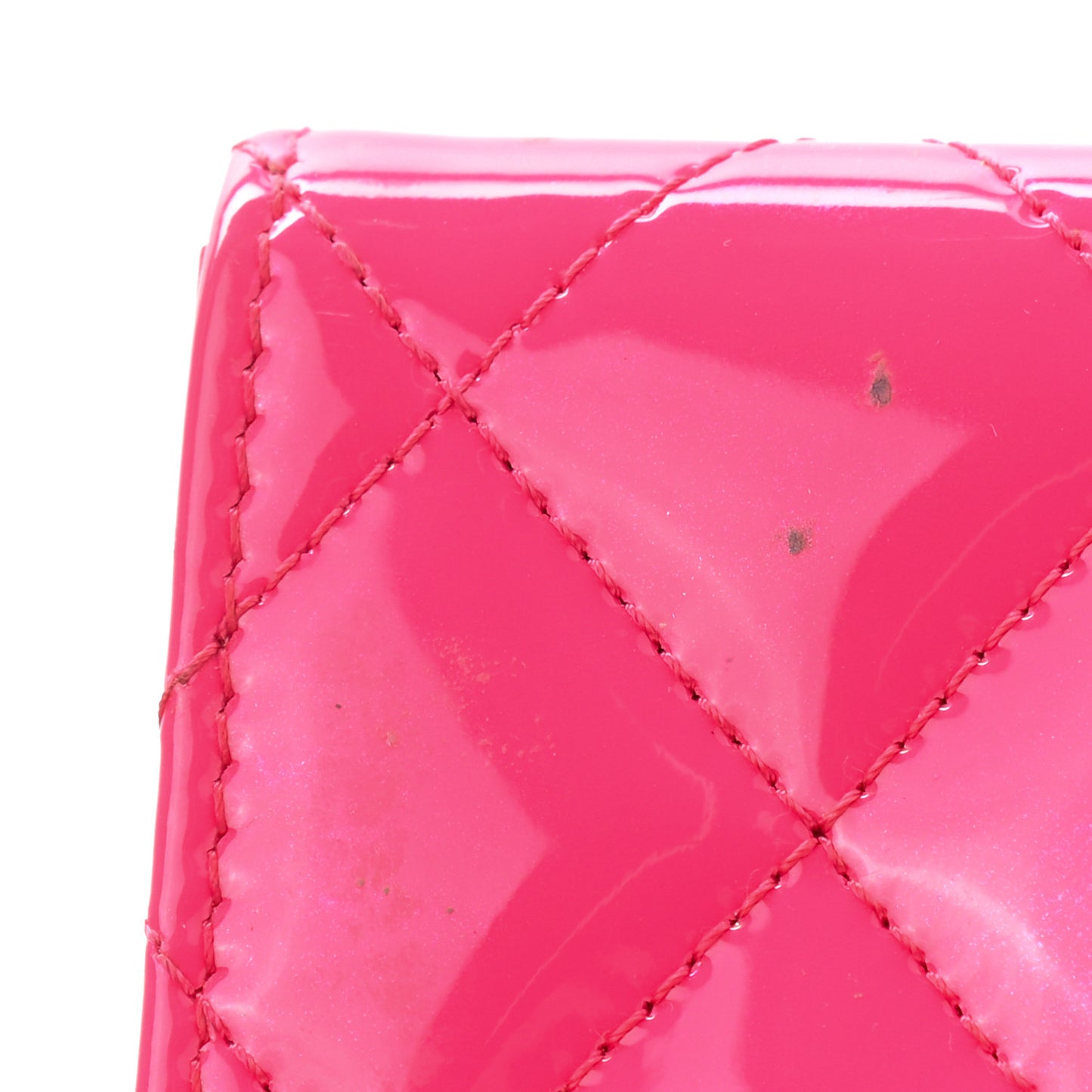 Patent Quilted Key Holder Case Pink