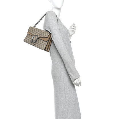 Gucci GG Supreme Monogram Small Dionysus Shoulder Bag Taupe 2 of 14