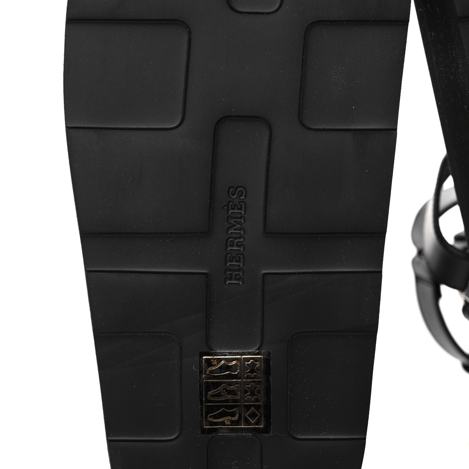 Hermes Calfskin Womens Enid Sandals 37 Black 6 of 8