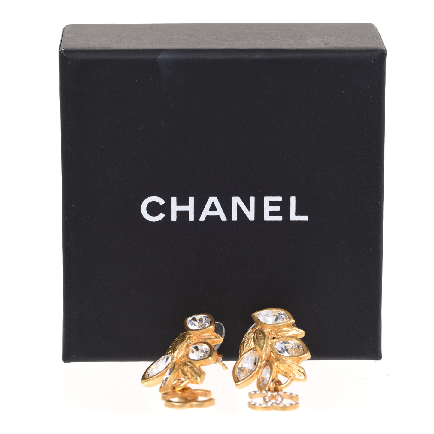 Crystal Sparkling Wheat CC Drop Earrings Gold
