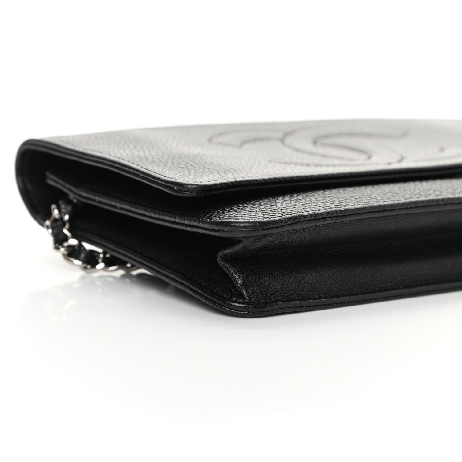 Chanel Caviar Timeless CC Wallet On Chain WOC Black 10 of 12