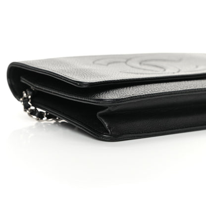 Chanel Caviar Timeless CC Wallet On Chain WOC Black 10 of 12