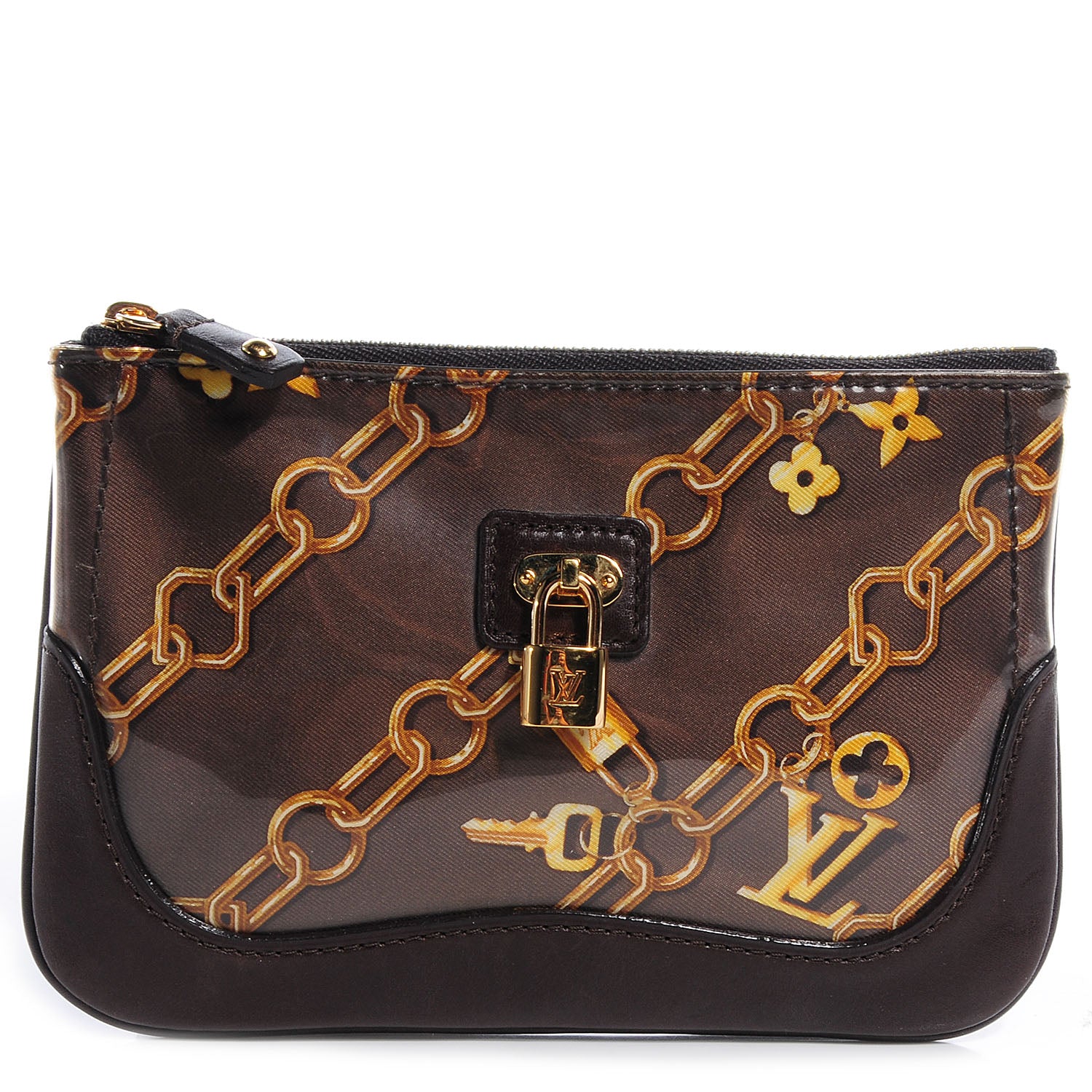 Louis Vuitton Monogram Charms Pochette Plate Taupe 1 of 8