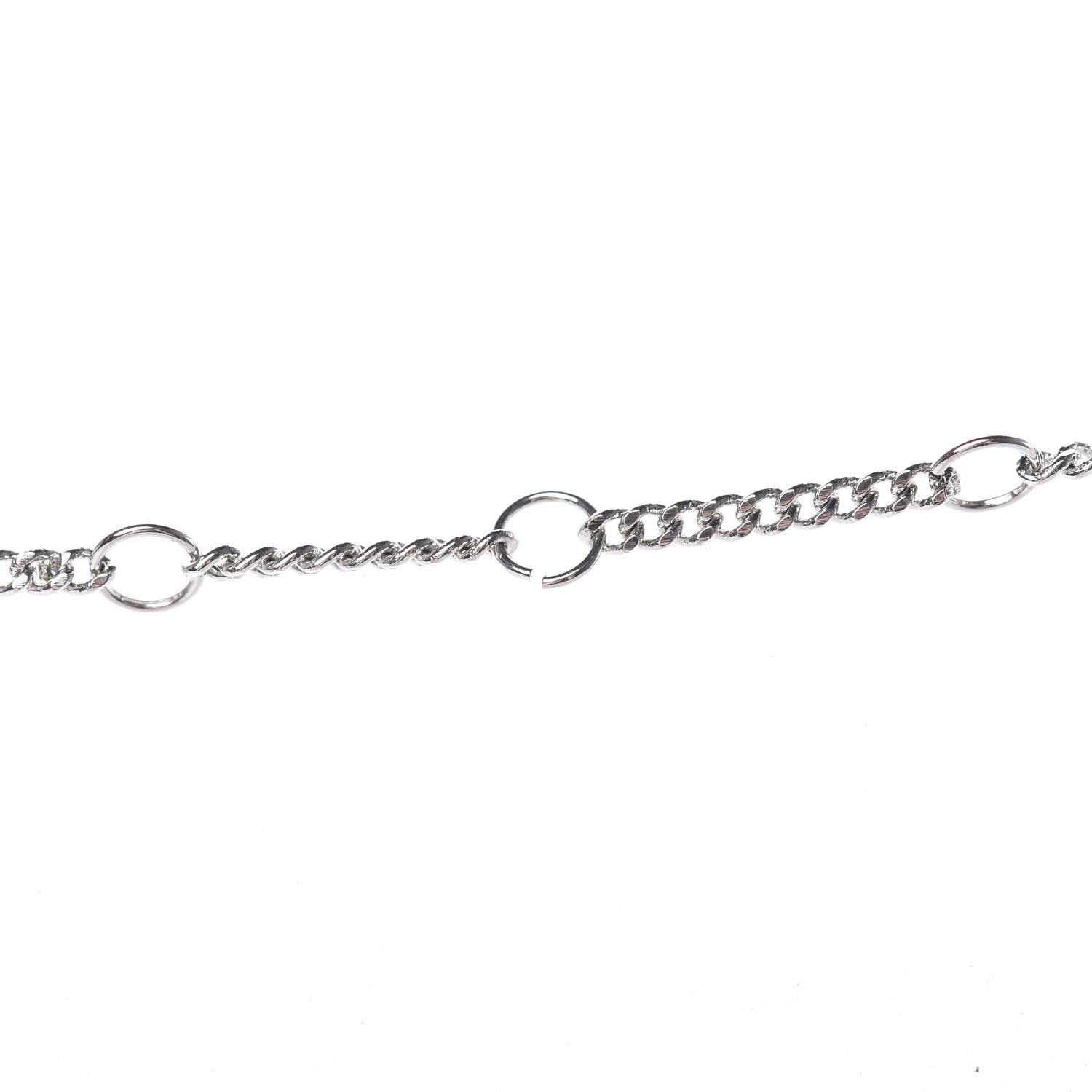 Christian Dior Crystal Buckle Necklace Silver 5 of 5