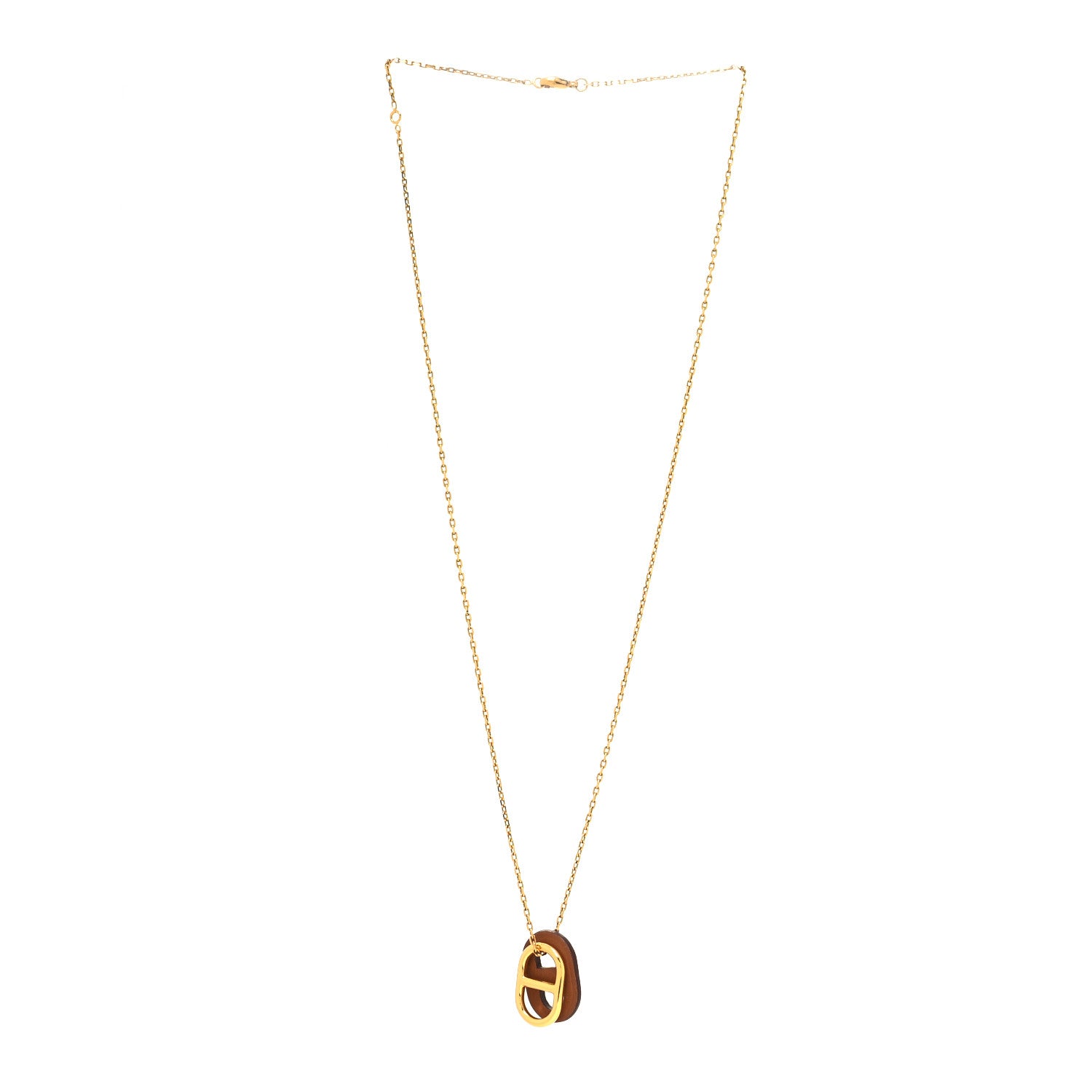Hermes Swift O'Maillon Pendant Necklace Gold 3 of 6