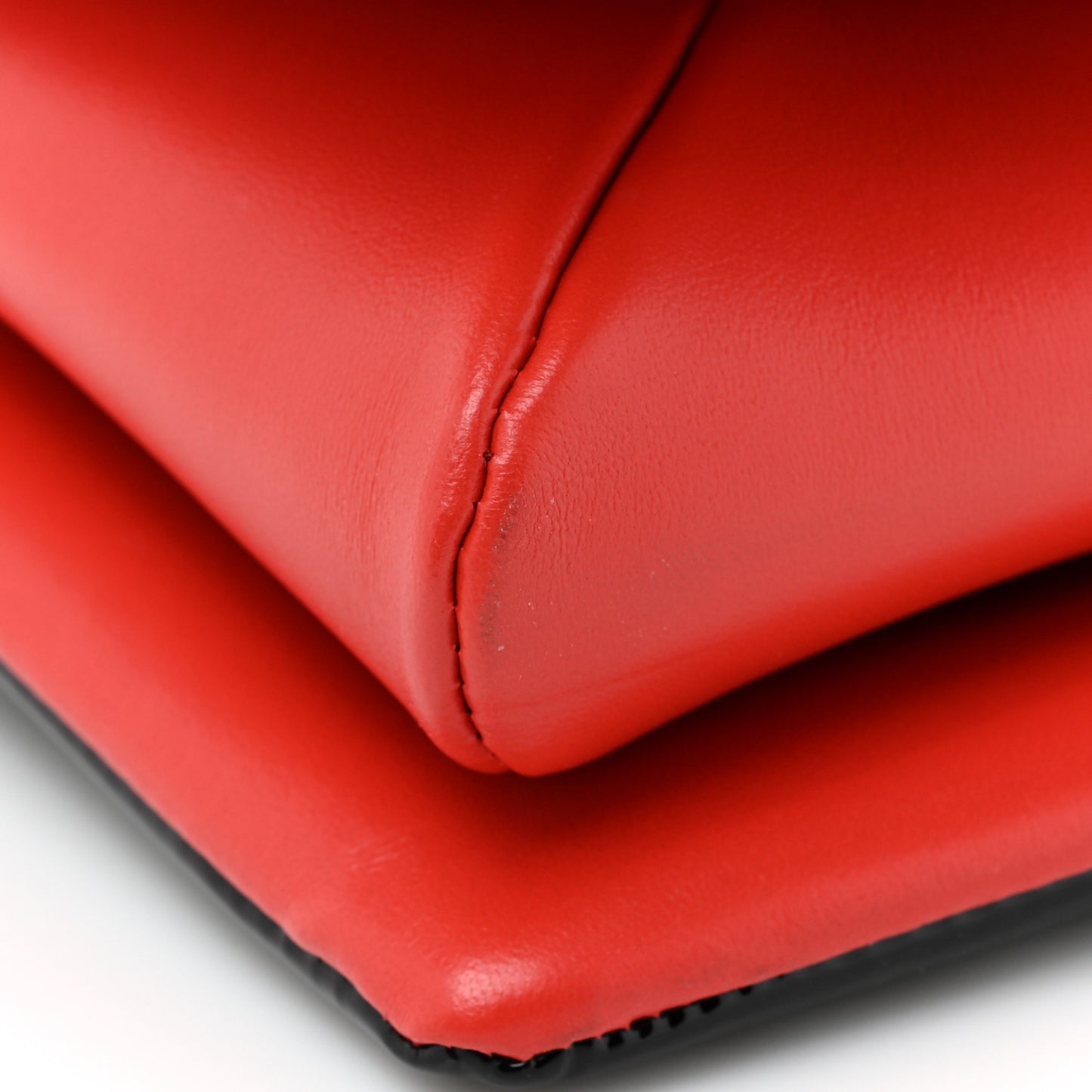 Patent Embossed Monogram Lambskin Coussin MM Black Red