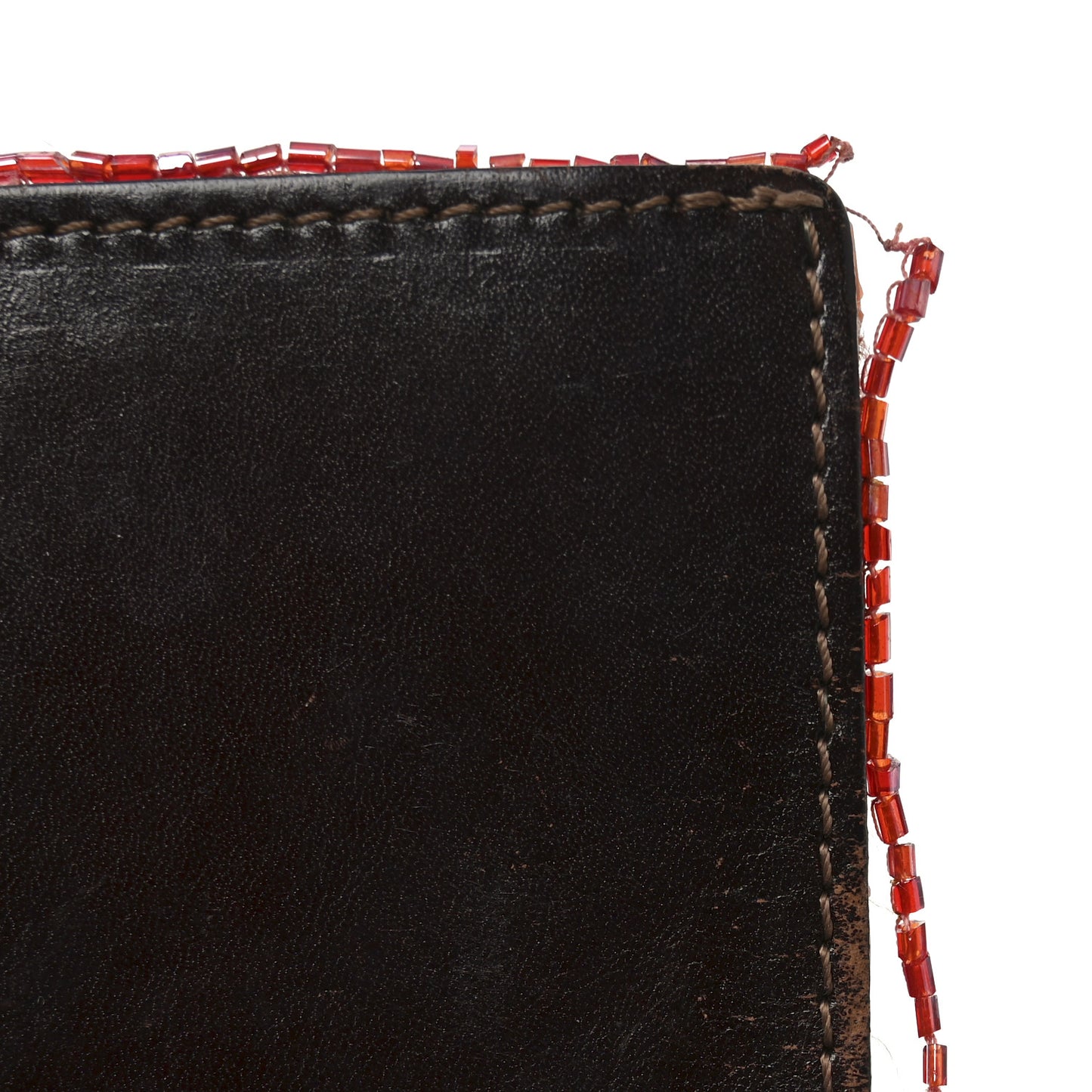 Sequin Beaded Baguette Pink Dark Brown