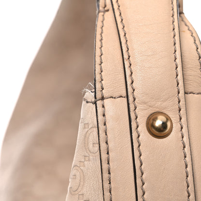 Gucci Guccissima Medium Horsebit Chain Hobo Winter Rose 22 of 23