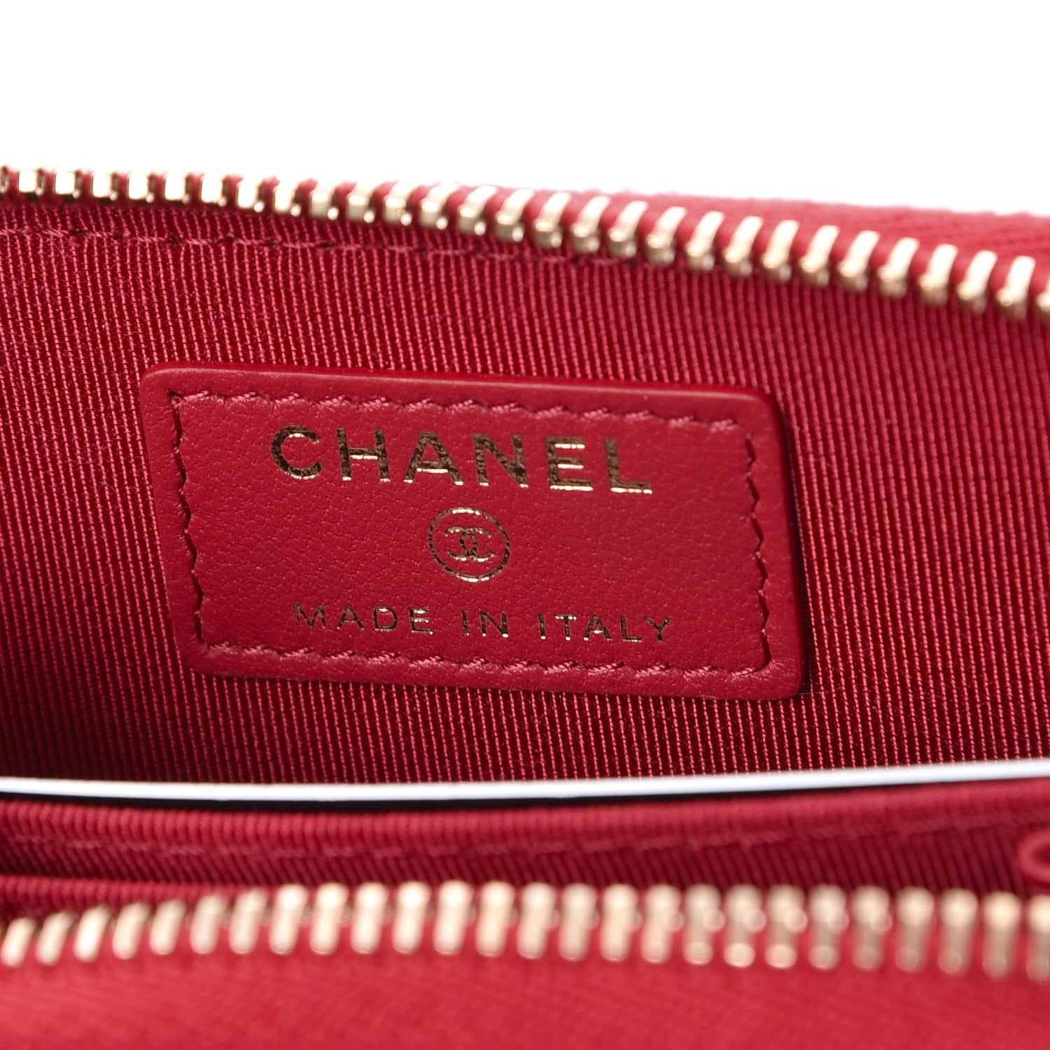 Chanel Lambskin Quilted Zip Around Coin Purse Wallet Dark Pink 6 of 7