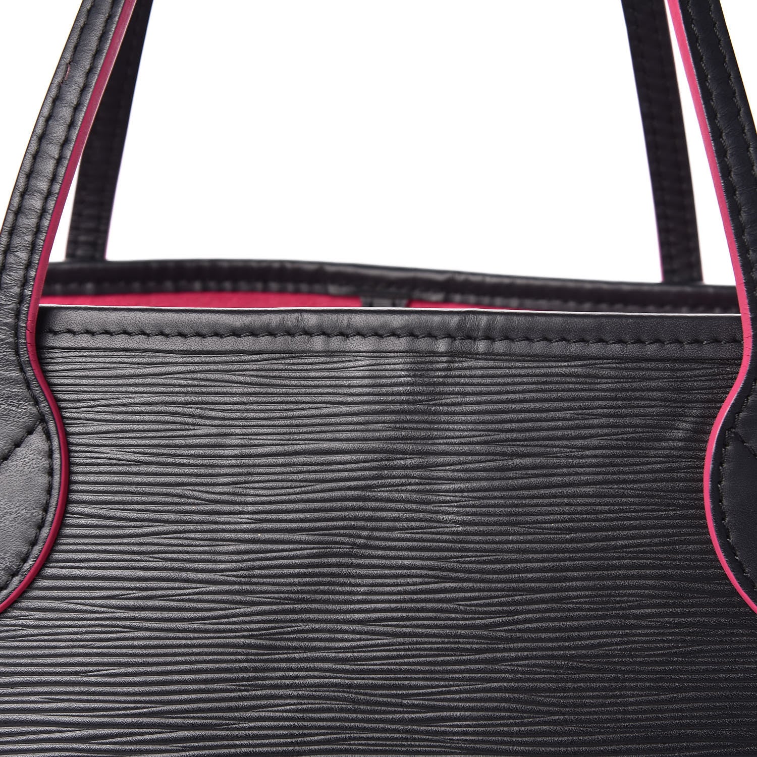 Louis Vuitton Epi Neverfull MM Black Hot Pink 14 of 17