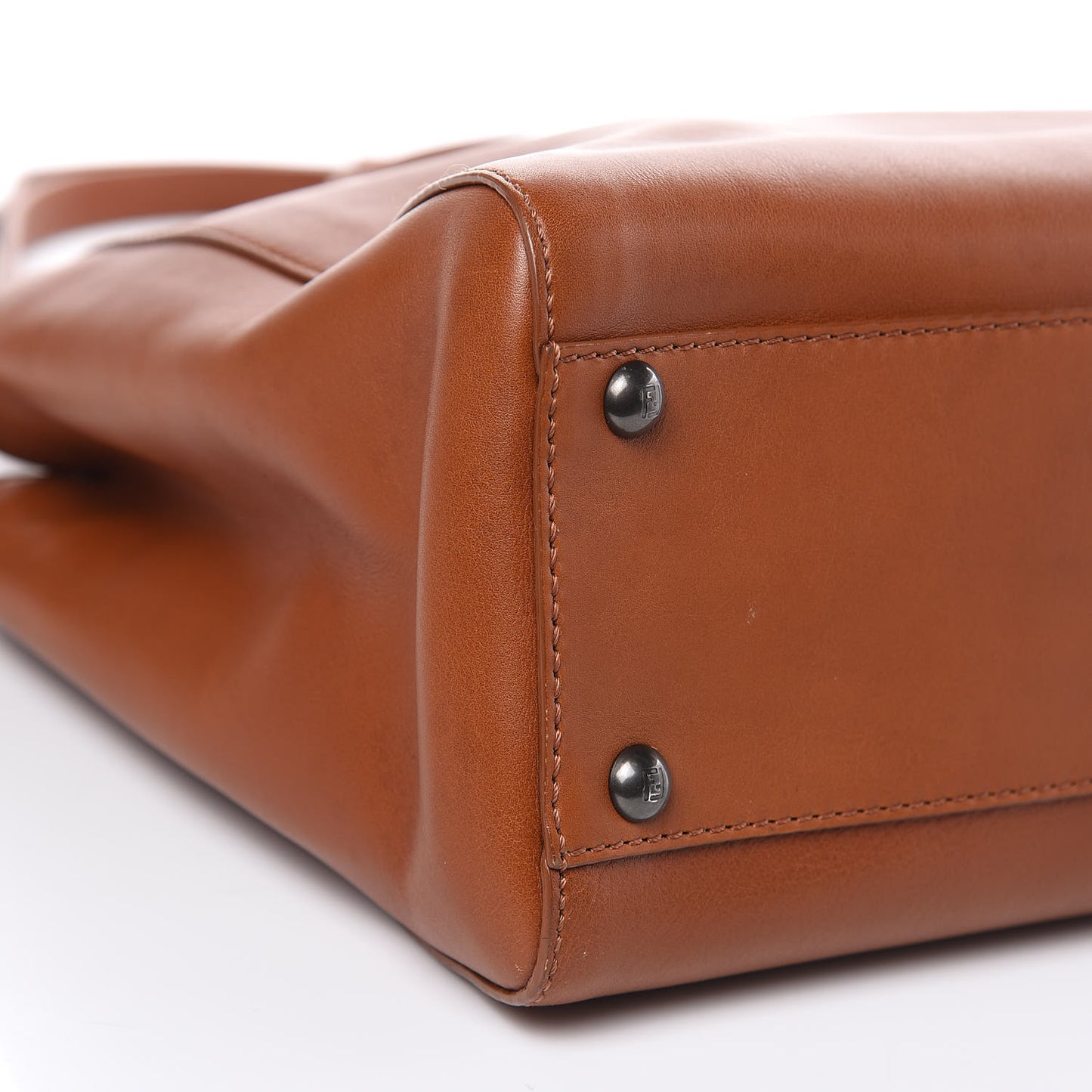 Vitello Suede Medium Peekaboo Iconic Satchel Cuoio Rame Moro