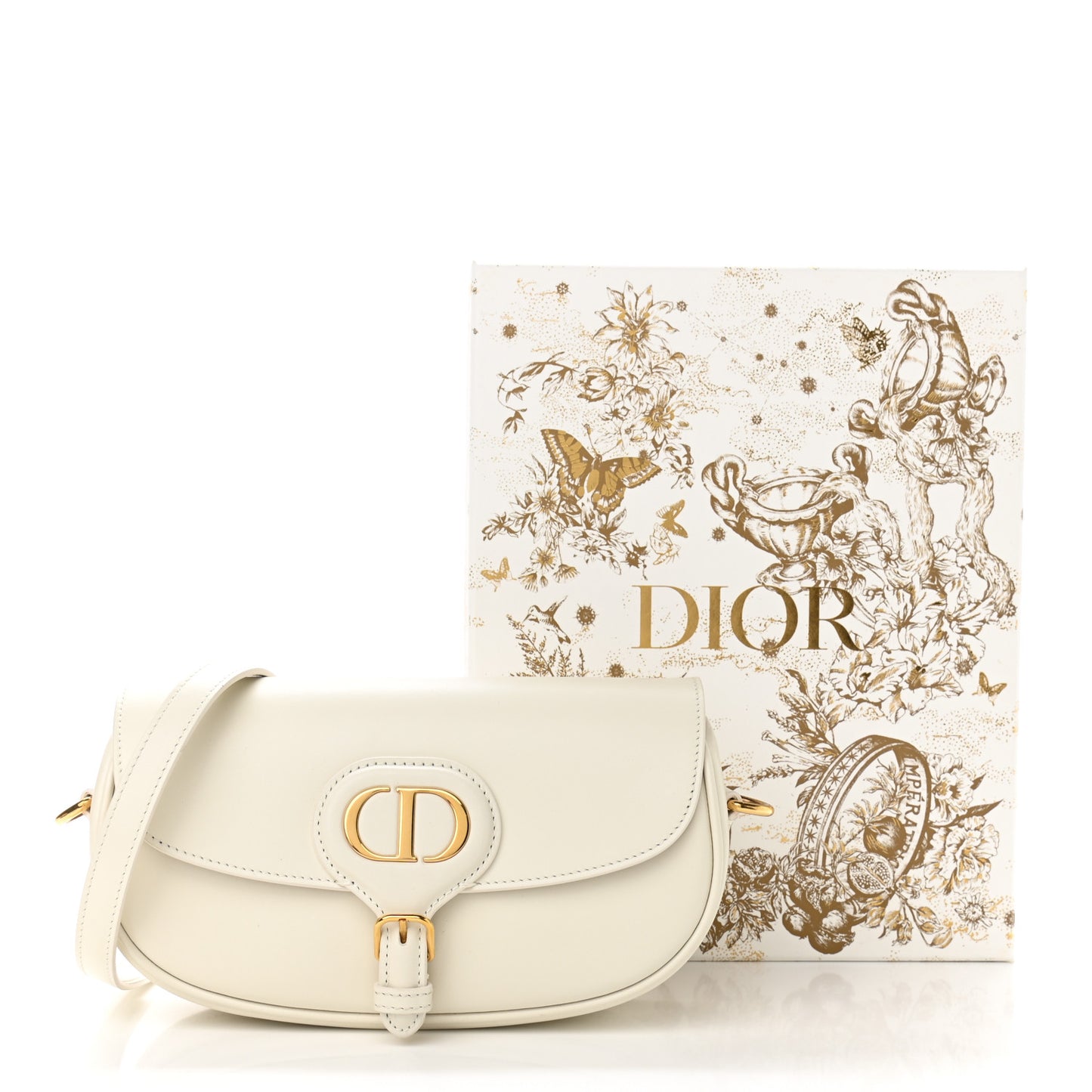 Box Calfskin East West Bobby Bag Latte
