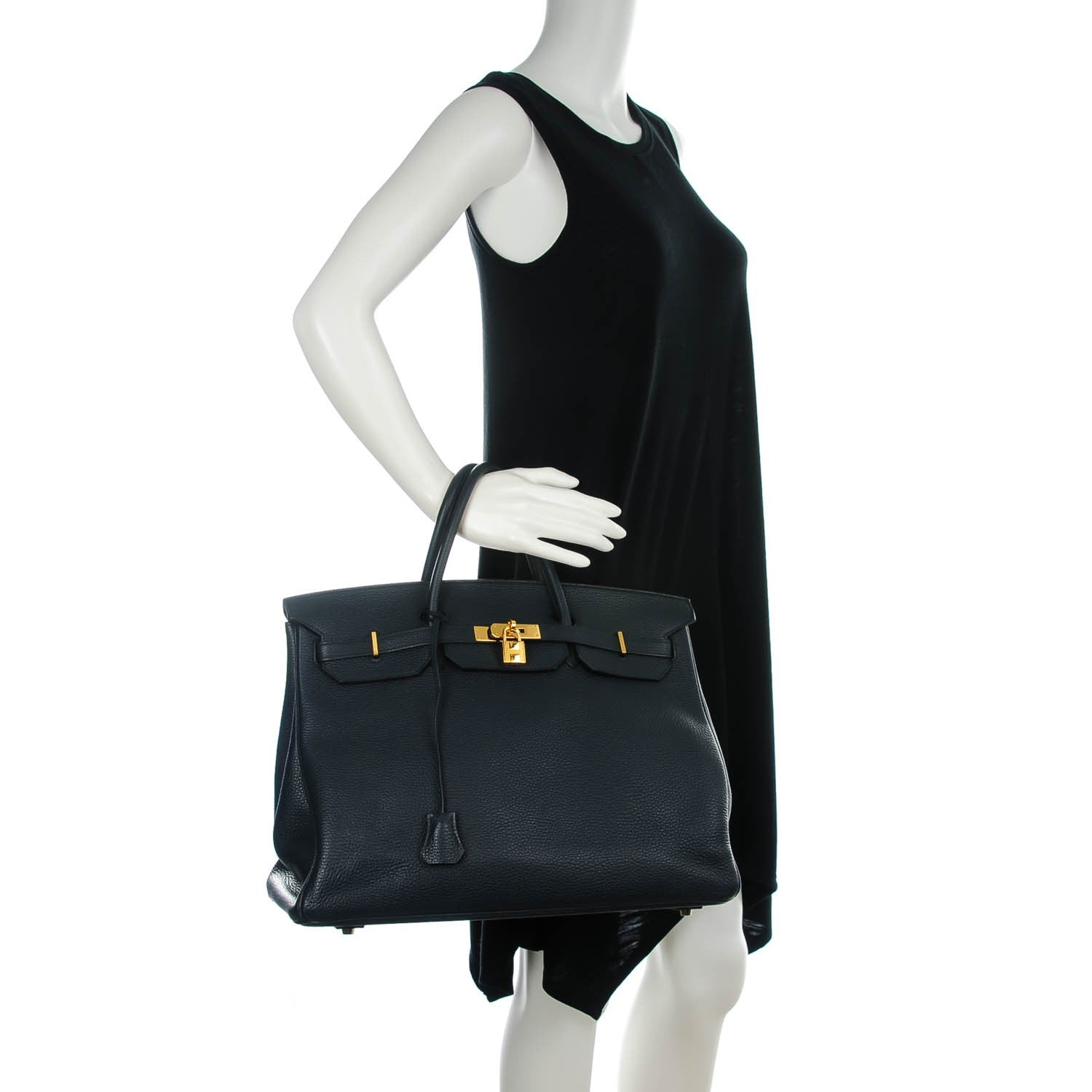 Hermes Taurillon Clemence Birkin 40 Bleu Obscur 2 of 23