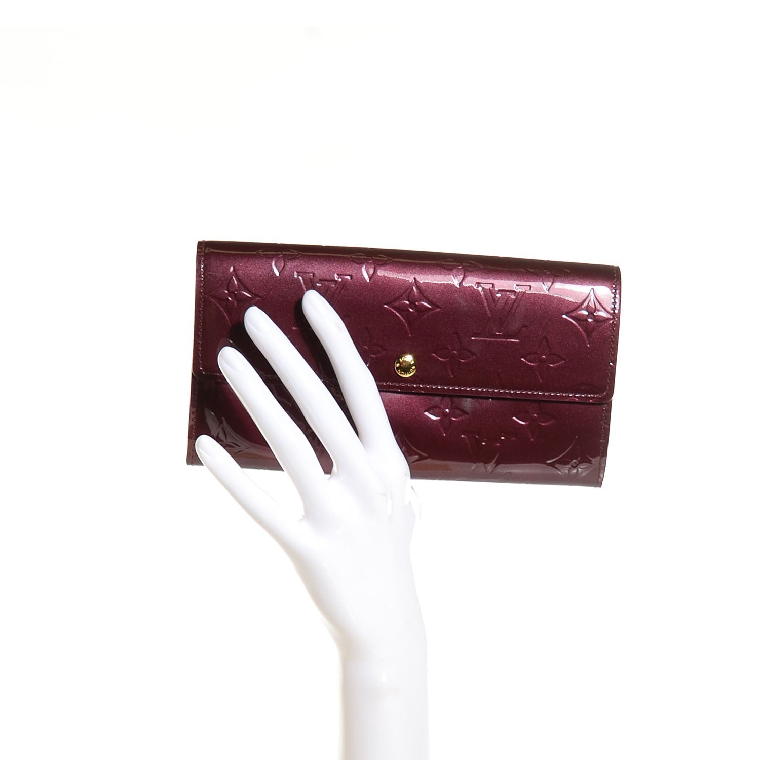 Louis Vuitton Vernis Sarah Wallet Rouge Fauviste 2 of 7