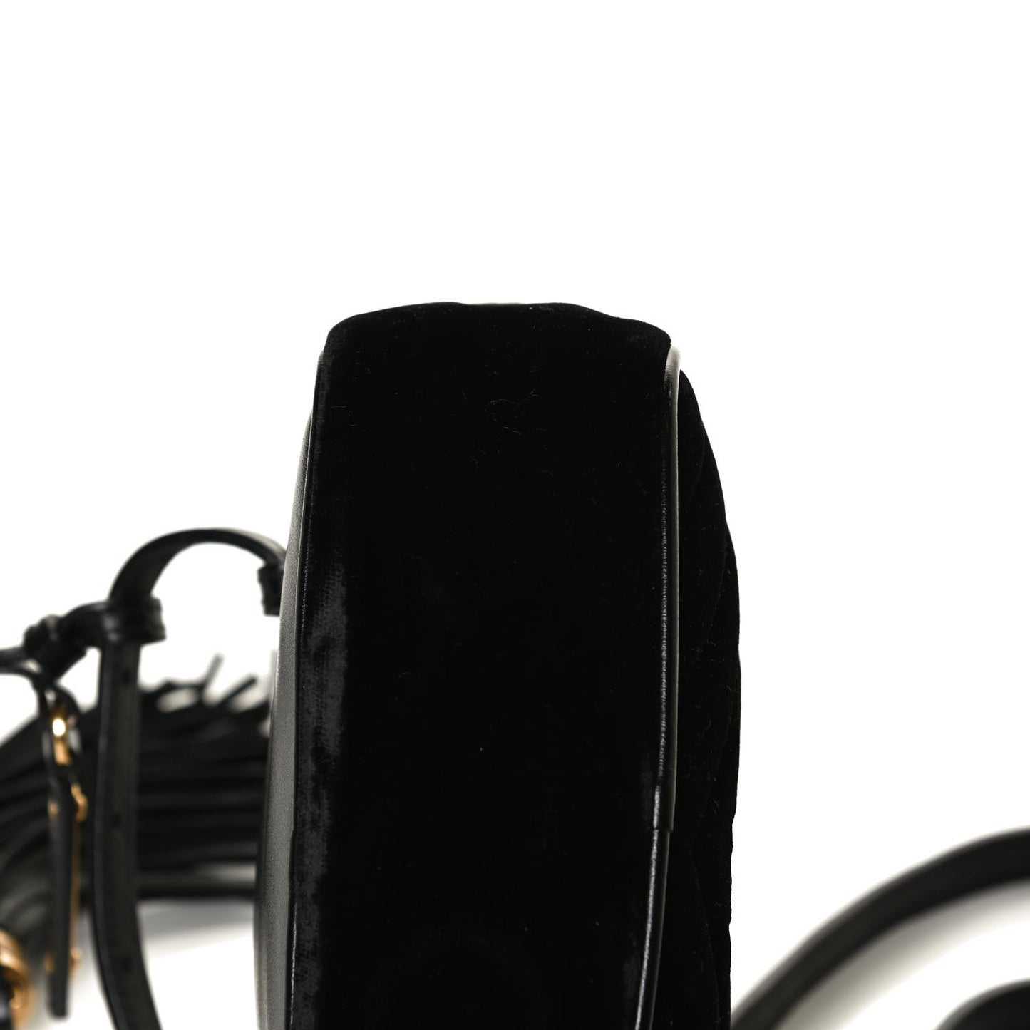 Velour Matelasse Monogram Lou Belt Bag Black
