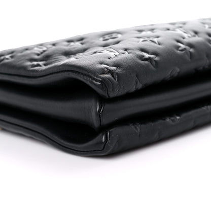 Louis Vuitton Lambskin Embossed Monogram Coussin MM Black 8 of 9