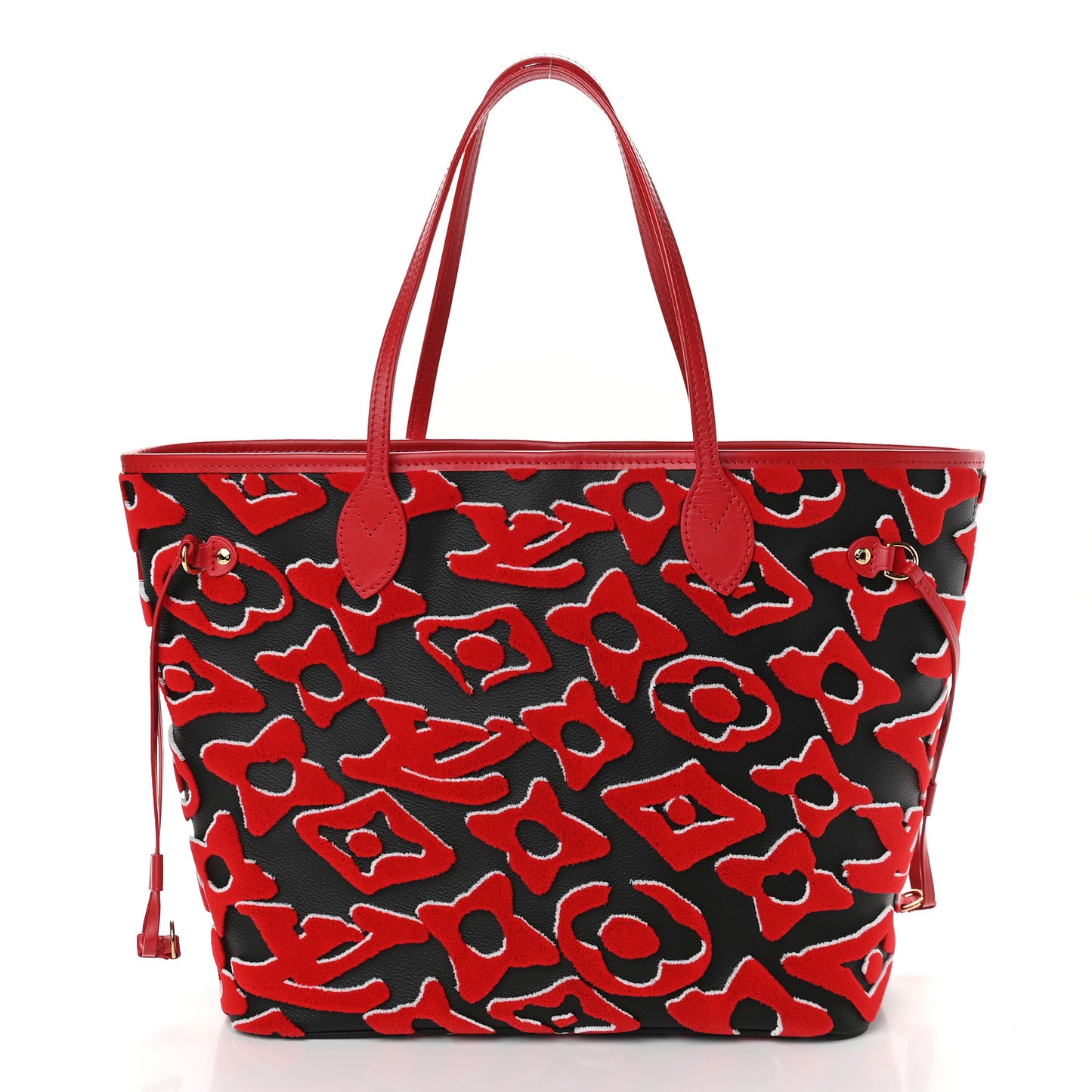 X UF Tufted Monogram Neverfull MM Black Red