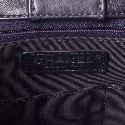 Chanel Lambskin Quilted Large Drawstring Shoulder Bag Dark Purple 8 of 10