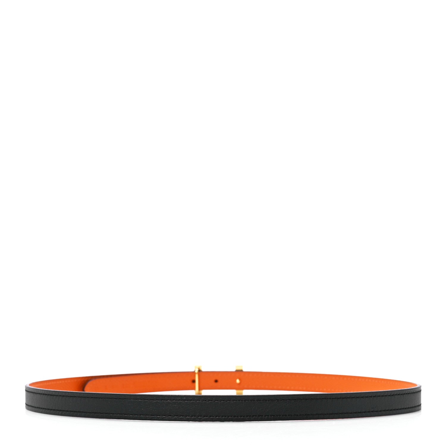 Hermes Swift Epsom 13mm Focus Belt 70 28 Black Orange 2 of 6