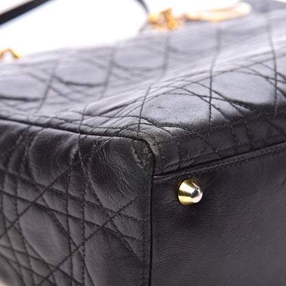 Christian Dior Lambskin Cannage Large Lady Dior Black 15 of 19