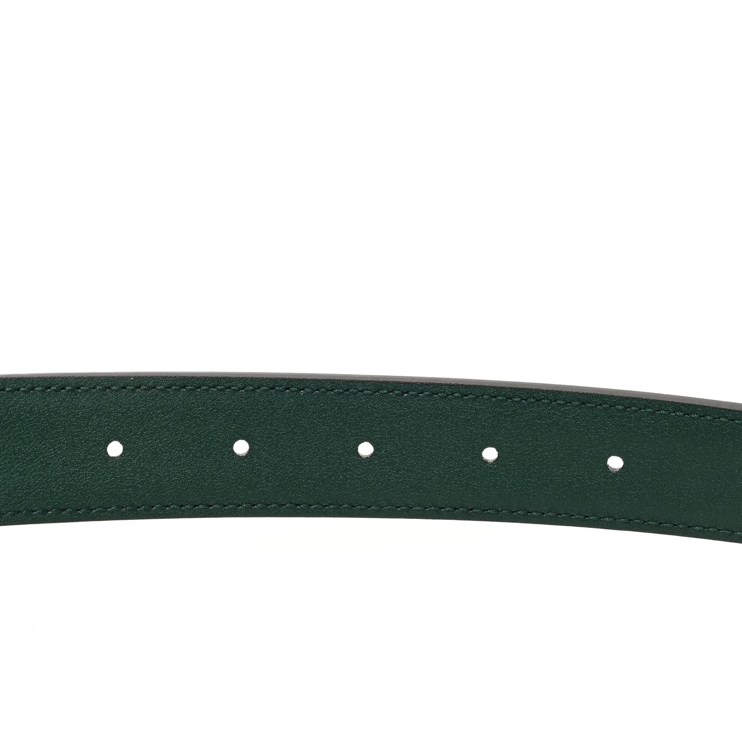 Gucci Ciny Lux Calfskin G Cube Memorable 25mm Belt 95 38 Vintage Green 5 of 5
